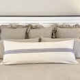 thumbnail image 3 of Piper Classics Market Place Blue Grain Sack Stripe Body Pillow Cover, 3 of 5