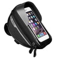 thumbnail image 3 of Alforja de tubo superior impermeable para teléfono con pantalla táctil y marco delantero para bicicleta (negro), 3 of 9
