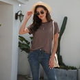 thumbnail image 5 of CURBODO Basic T Shirt for Women UPF50+ Sun Protection Summer Short Sleeve Tops - Solid Color Casual Loose Fit Crew Neck Plain Tee (S-2XL), 5 of 8