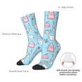 thumbnail image 4 of Hirioo Funny Cute Teeth Pattern Adult Middle Tube Socks Breathable Sock Non-Pilling,Contrasting Color Design, 4 of 6