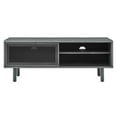 thumbnail image 6 of Media TV Stand Console Table, Dark Grey Gray, Wood, Metal, Industrial Living Room Lounge Cafe Lobby Hospitality Restaurant, Modern HB34571, 6 of 10