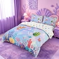thumbnail image 2 of meiyoeat watercolor Sea Life Coral Bedding,Ocean Initial A Duvet Cover Full,Reversible,3-Piece,1 Duvet Cover and 2 Pillowcases, 2 of 6