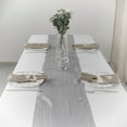 thumbnail image 6 of BalsaCircle 12" x 108" Silver Crinkled Accordion Taffeta Table Runner Party Events Linens, 6 of 8