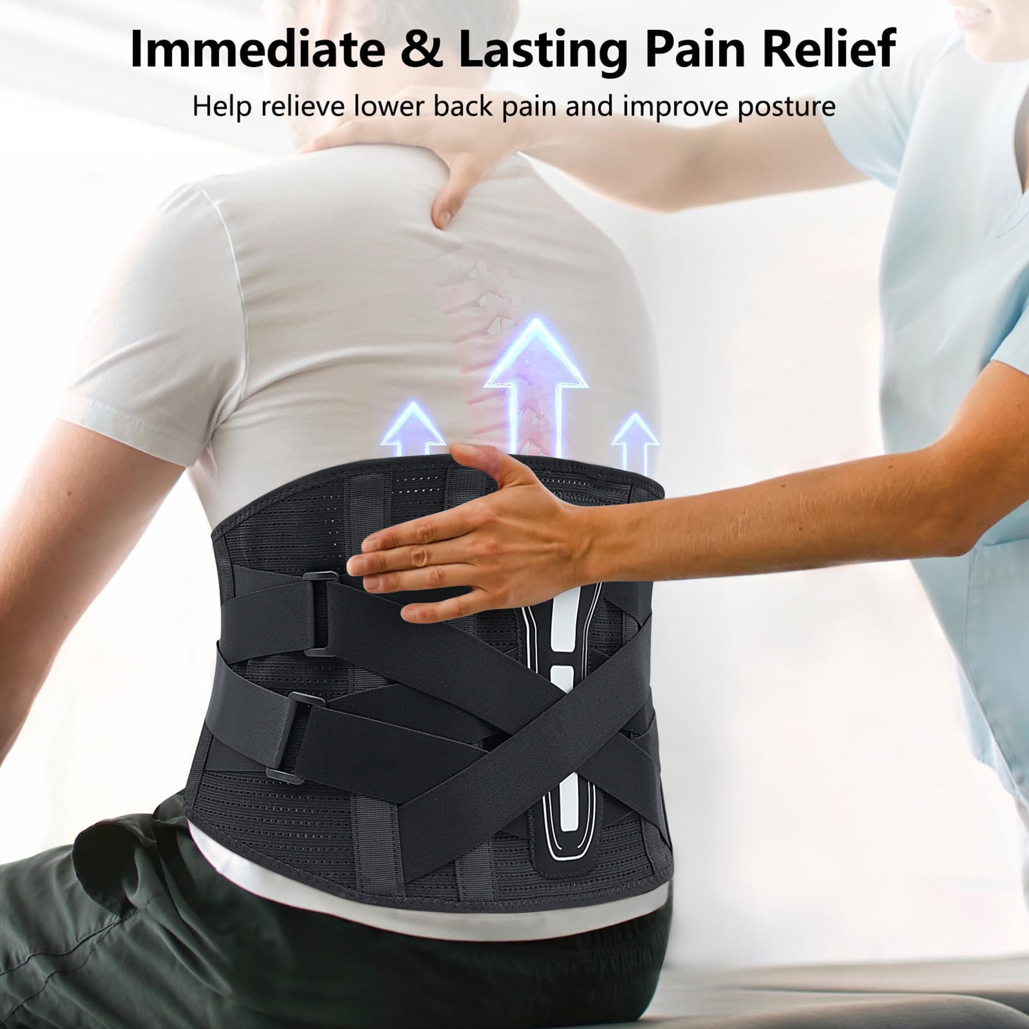 NEENCA Back Brace Posture Corrector for Women and Men , Lower Back Pain Relief, Back Straighter Instant Posture Corrector - S