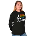 thumbnail image 4 of I Love My Aunts LGBTQ Gay Pride Plus Size Long Sleeve Graphic Tee Shirt Brisco Brands 3X, 4 of 5