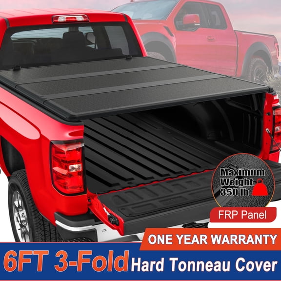 6FT FRP Hard Tonneau Cover For 2004-2012 Chevy Colorado GMC Canyon Bed Truck