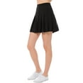 thumbnail image 3 of MixMatchy Women's High Waisted Pleated Plain A-line Tennis Mini Skirt with Back Zipper, 3 of 6