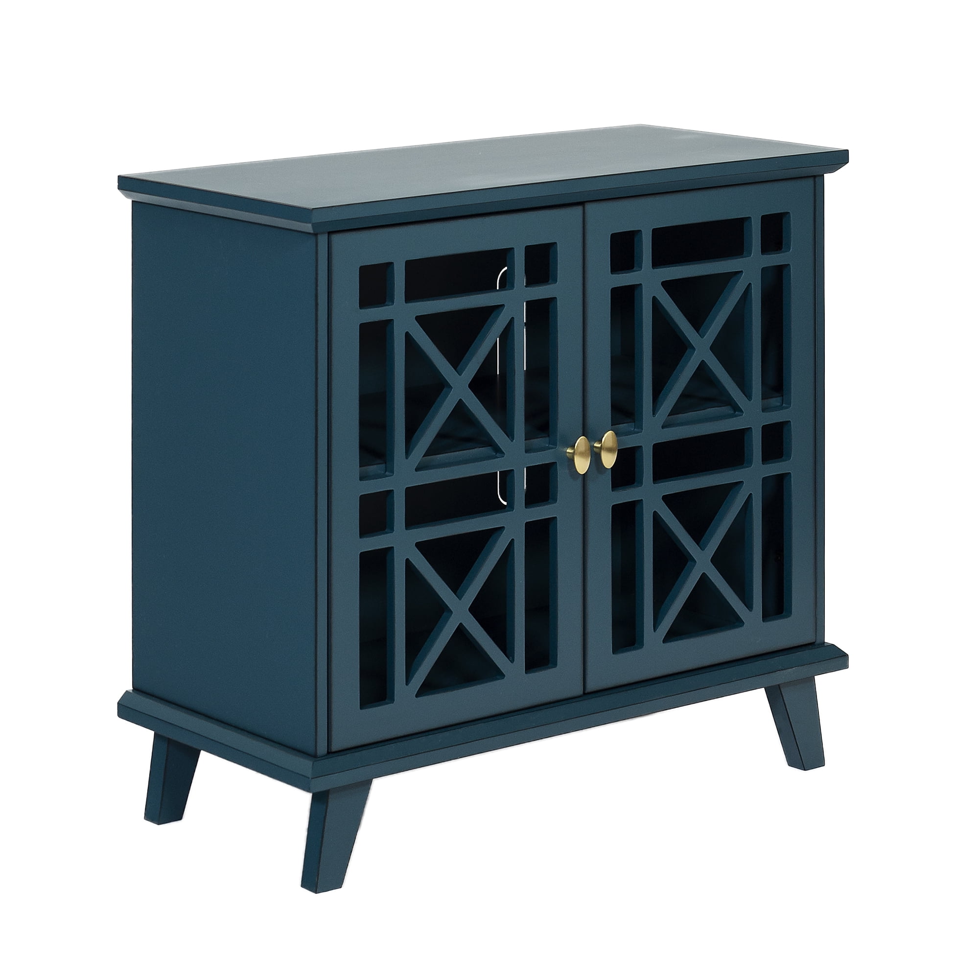 Walker Edison Contemporary 2-Door Blue Accent Cabinet