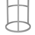 thumbnail image 4 of Gothic Glamour 30 Inch Barstool with Round Gray Faux Leather Padded Seat and Monochromatic Metal Base 15.5 x 15.5 x 30, 4 of 6
