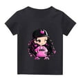 thumbnail image 7 of Delliss Girls Crew Neck Short Sleeve Graphic Tees Cool girl print Shirts Cute Summer 3-15 Years, 7 of 7