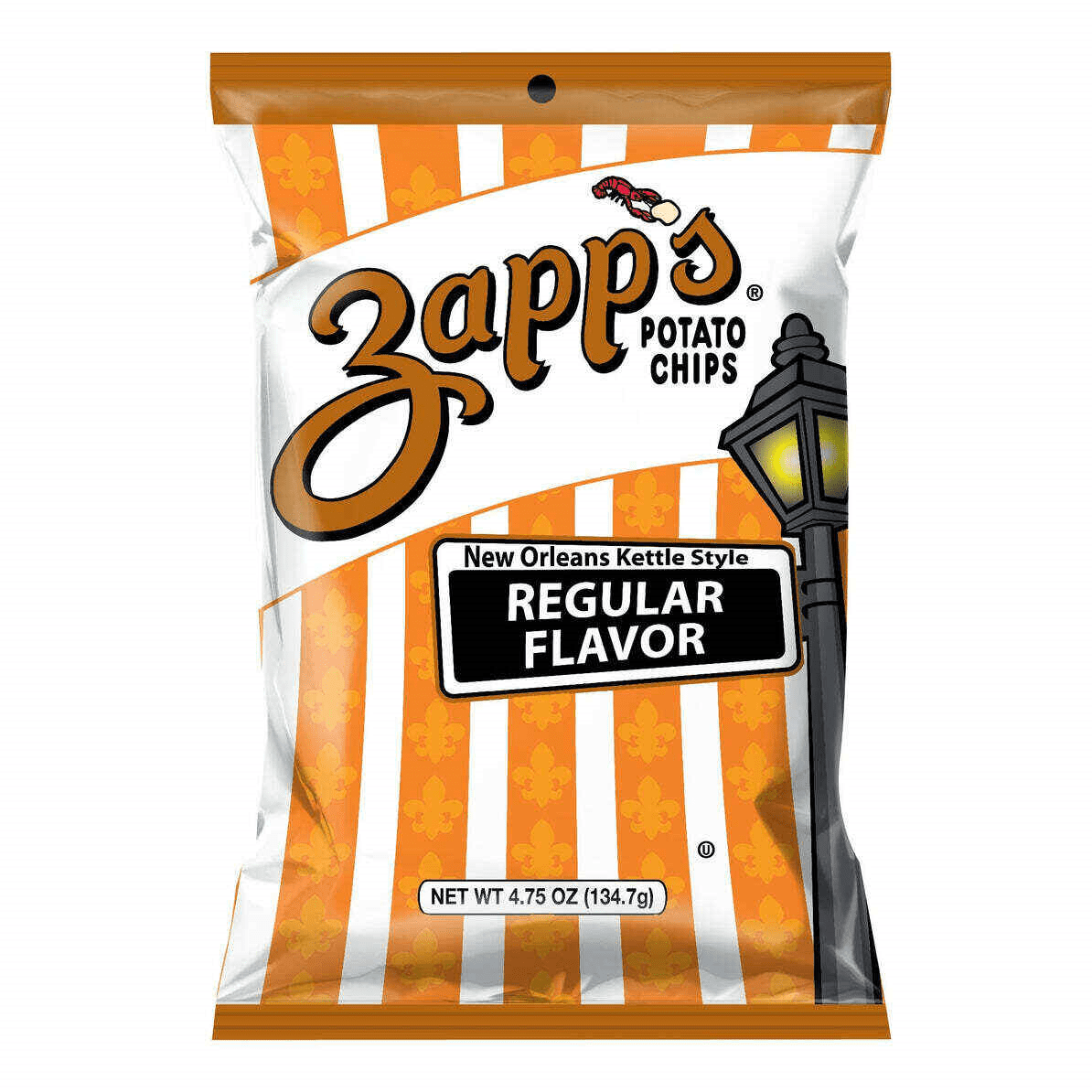 Zapp's Kettle Style Regular Flavor Potato Chips, 8Pack 4.75 oz. Bags