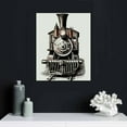 thumbnail image 5 of JRXY Vintage Steam Train Locomotive Transport Railroad Railway Trip Wall Art Prints Artwork Decor for Transportation Themed , Bathroom Bedroom Living Room Home Decorations,, 5 of 5