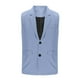 thumbnail image 5 of pstuiky Camiseta sin mangas para hombre, Traje de bolsillo de color liso con solapa y sin mangas para hombre Chaleco de hombre l, 5 of 7