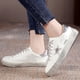 thumbnail image 1 of Zapatos viejos pequeños y sucios de cuero de dos capas para ganado, zapatos de skate blancos pequeños para estudiantes, estrellas fugaces de la calle de varios viajes de Harajuku, talla, 1 of 6