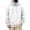 White, variant on SYwaren Men's Quarter Zip Pullover Hoodie Drawstring Kangaroo Pocket Long Sleeve Solid Color Metal Button