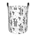 thumbnail image 2 of LNWH Laundry Basket, Japan Bamboo Element Pattern Foldable Laundry Hamper with Handles Waterproof, Medium Size, 2 of 8