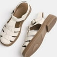 thumbnail image 3 of Platform, Sandals, Women's Shoes, Summer, Leather, Skeleton, Woven Shoes, 3 of 4