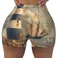 thumbnail image 2 of Fotbe Vintage Nautical Lighthouse Shorts Sin Costuras – Shorts Deportivos de Cintura Alta para Mujer, Elásticos para Gimnasio, Yoga, Running o Ciclismo-X-Large, 2 of 8