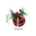 thumbnail image 3 of Christmas Ball Plaid Christmas Tree Decoration Knitted Needle Fabric Wrap Ball Shatterproof Christmas Ornaments Set Decorations for Xmas Tree Balls 2.3x2.3x2.3in, 3 of 6