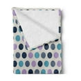thumbnail image 2 of Geometric Soft Flannel Fleece Blanket, Old School Retro Style Vintage Traditional Polka Dots with Grunge Texture Image, Cozy Plush for Indoor and Outdoor Use, 60" x 80", Multicolor, by Ambesonne, 2 of 5