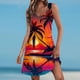 thumbnail image 2 of MKLEKYY Trajes De Baño Mujer Short Womens Summer Dresses 2024 Loose V Neck Sleeveless Swimsuit Coverup With Pockets Floral/Plain/Eyelet, 2 of 5
