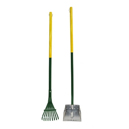 UPC: 0045663182434 | Four Paws Dog Waste Rake & Pan Set for Pet Waste Pick-up Small  7  x 7  x 38
