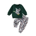 thumbnail image 1 of SUNSIOM Boy Autumn 2PCS Outfit Sets Long Sleeve Duck Embroidery Pullover Camouflage Pants Sets, 1 of 7
