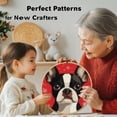 thumbnail image 5 of Merry Christmas Boston Terrier Dog DIY Stamped Cross Stitch Kits Easy for Beginners with Hoop 11CT Counted Embroidery Needlepoint Crafts Arts for Handmade Enthusiasts and Home Decor 30x30cm(6), 5 of 8