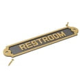 thumbnail image 4 of Renovators Supply Restroom Sign 10 3/4" x 2 1/8" Solid Brass Restroom Sign in Lacquered Finish w/Screws, 4 of 8