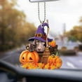 thumbnail image 5 of Halloween Pumpkin Car Home Pendant Auto Interior Decoration Car Hanging Ornament Car Rearview Mirror Pendant for Home Bedside Office Style A, 5 of 7