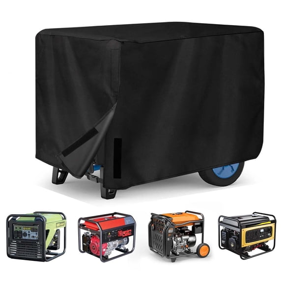 WIKCOVER 210D Universal Generator Cover, 26x20x20 inch Outdoor Waterproof and Ventilated, Suitable for 3,000–15,000W Generators