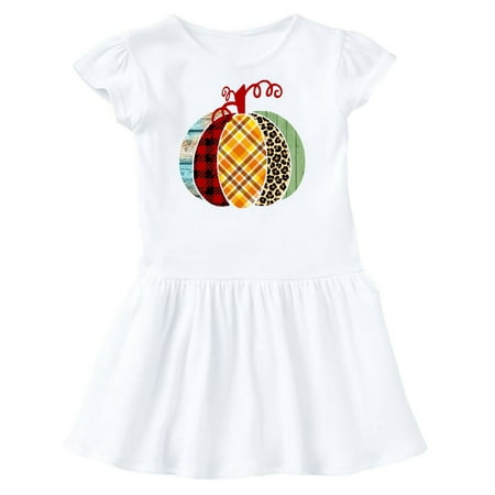 

Inktastic Pretty Patterned Pumpkin Gift Toddler Girl Dress