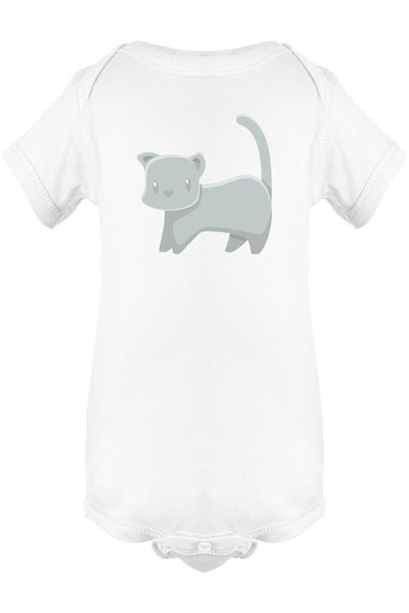 Lovely Grey Cat Bodysuit Infant -Image by Shutterstock, Newborn