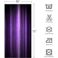 thumbnail image 6 of Small Stall Shower Curtain 36 x 72, Narrow Half Purple Shower Curtains for Bathroom, Neon Purple Ombre Abstract Modern Elegant Striped Art Bath Waterproof Fabric for Shower Curtain Liner, 6 of 6