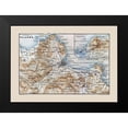 thumbnail image 2 of Baedeker 14x11 Black Modern Framed Museum Art Print Titled - Palermo Trapani Italy - Baedeker 1880, 2 of 5
