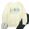 thumbnail image 2 of MOUSYA Plus Size Merry Christmas Sweatshirt for Women Fall Crewneck Sweatshirt with Pocket Funny Christmas Tree Xmas Cute Graphic Long Sleeve Shirt Holiday Tee Tops,3X, 2 of 13