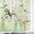 thumbnail image 1 of Ramas de árboles de verano, ventanas de doble cara, calcomanías para ventanas de pájaros, pegatinas para ventanas y puertas de vidrio chocado, 1 of 5