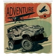 thumbnail image 3 of Ambesonne Adventure Shower Curtain, Strong Vehicle Planes, 69"Wx70"L, Tan Orange Green, 3 of 3