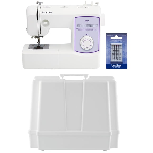 Máquina de coser Brother GX37 de 37 puntadas con estuche y agujas