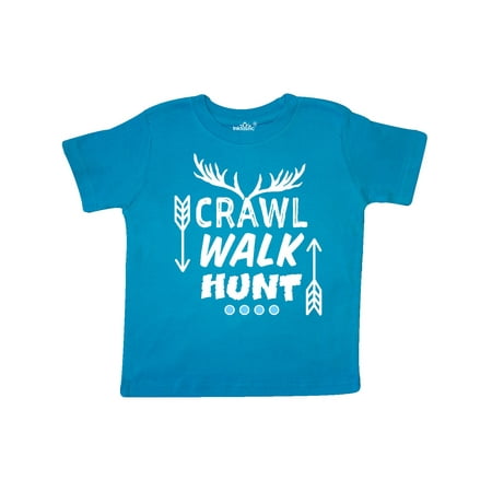 

Inktastic Crawl Walk Hunt in Blue with Arrows and Antlers Gift Toddler Boy or Toddler Girl T-Shirt