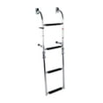 thumbnail image 2 of Ruiboury Boat Ladder Metal Heavy Duty Under 4 Mount Steps Platform Ladder Slide Boat Boarding silver 4 Steps, 2 of 6