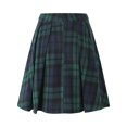 thumbnail image 5 of Women's Short Skirts Under $10 Checkered Umbrella Skirt Zipper Cott Soft Half Skirt, 5 of 9