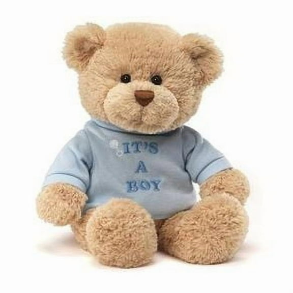 Gund IT'S A BOY Blue T-Shirt Polyester Plush Teddy Bear Q-GM18810