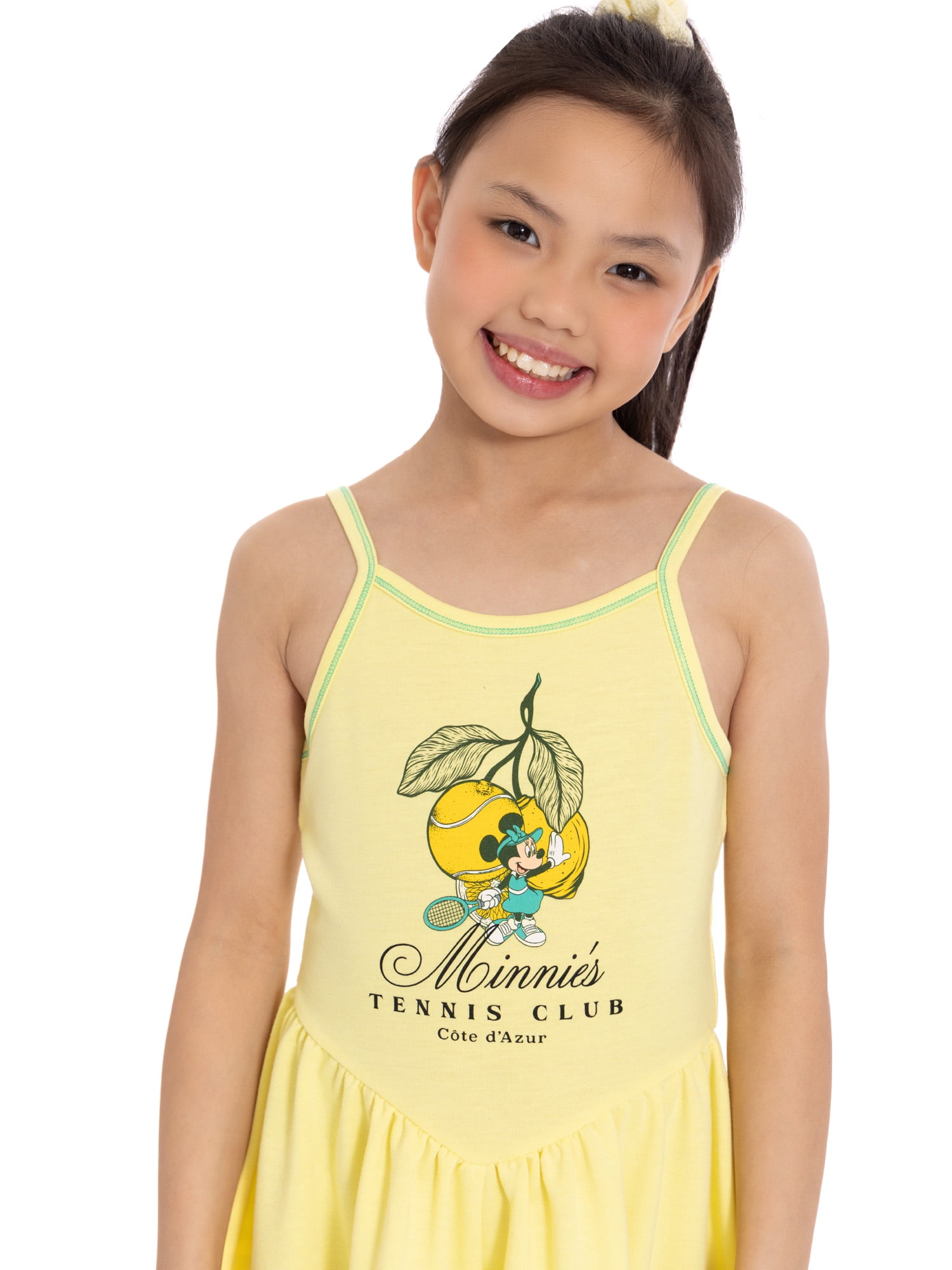 Minnie Mouse Girls Sleeveless Graphic Romper, Sizes 4-12