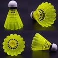 thumbnail image 3 of Paquete de 12 volantes de bádminton de nailon, pelotas de bádminton de entrenamiento de alta velocidad, con gran durabilidad y estabilidad, aptas para interiores y exteriores., 3 of 7