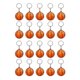 thumbnail image 1 of Paquete de 20 llaveros de pelota de baloncesto para regalos de fiesta, pelota antiestrés de baloncesto, recompensa de carnaval escolar, centro de mesa deportivo, 1 of 5