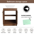 thumbnail image 5 of BNK 24 Inch Freestanding Bathroom Vanity with White Ceramic Sink, Modern Floor Standing Bathroom Vanity Set, Single Bathroom Vanity and Sink Combo, with 2 Doors, 5 of 10