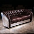 thumbnail image 3 of NauticalMart Leather Sofa with 3 Seats Aviator Aluminum Loveseat Sofa Home & Living Room Furniture, 3 of 4