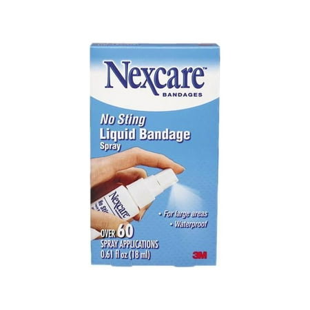 Nexcare No Sting Liquid Bandage Spray, 0.61 fl oz, 1/Pack