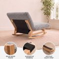 thumbnail image 3 of OMNIBERG 57"‌ Oversized Chaise Rocking Lounge Chair with Solid Wood Base, Plush Corduroy Beanbag Rocking Sofa Chair, Cozy Cloud Accent Chair Lounger for Bedroom Living Room, Grey, 3 of 8